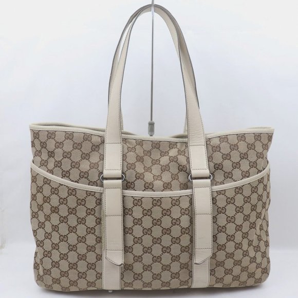 Gucci Tote Bag Brown Canvas - Picture 2 of 13